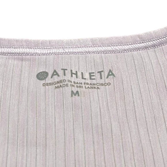 Athleta Striped Short Sleeve Top | Women's M - Picture 2 of 7